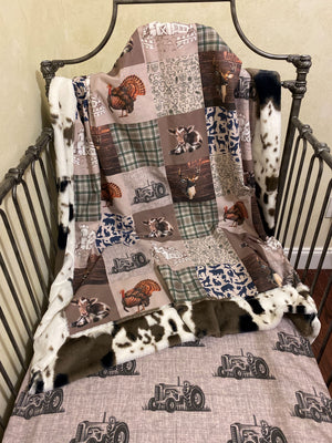 Crib Sheet & Blanket Set - Farm Life