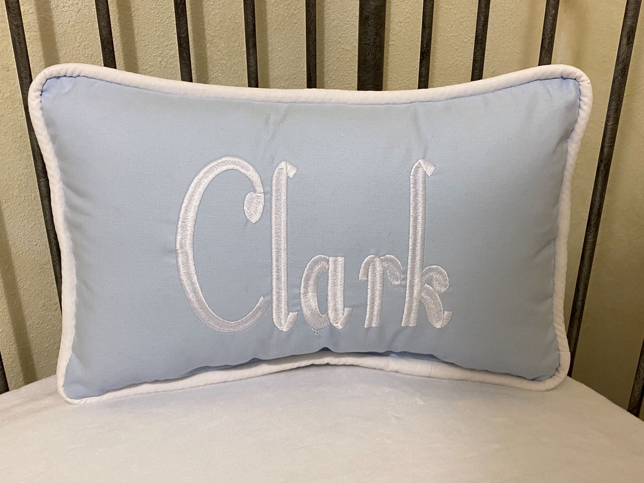 Light Pale Blue Boy Baby Crib Bedding - Boy Crib Bedding, Crib Rail Cover