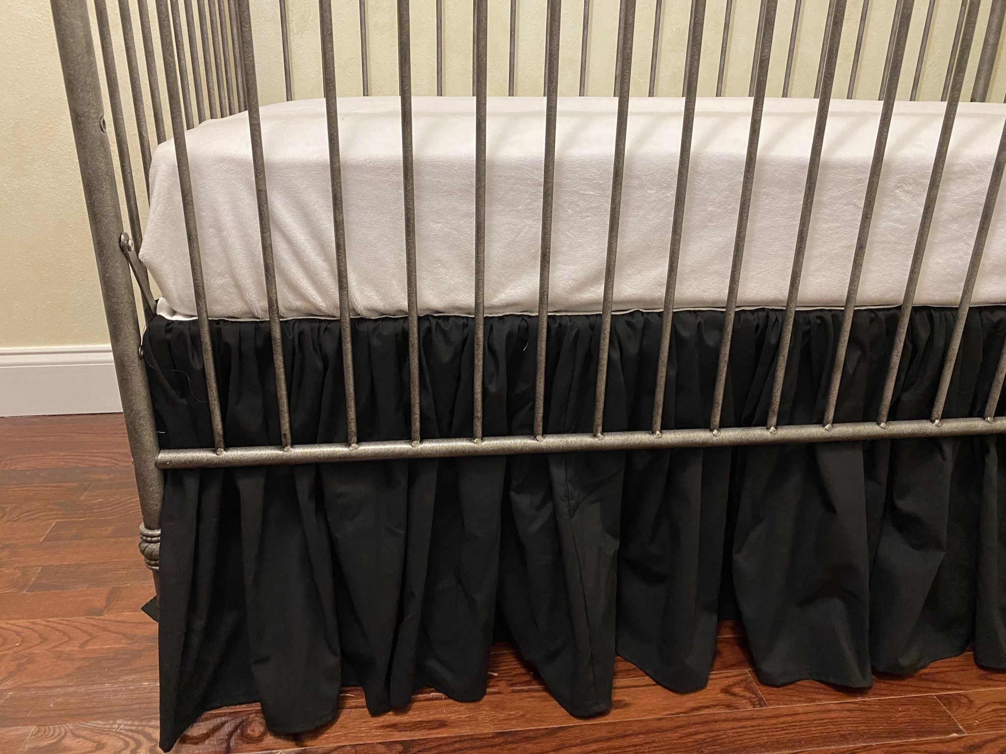 Black and White Baby Girl Crib Bedding, Girl Baby Bedding, Crib Rail Cover