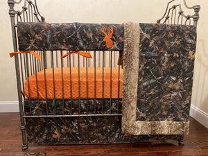 Baby Boy Camouflage Crib Bedding ,Woodland Crib Bedding Set, Deer Crib Bedding,