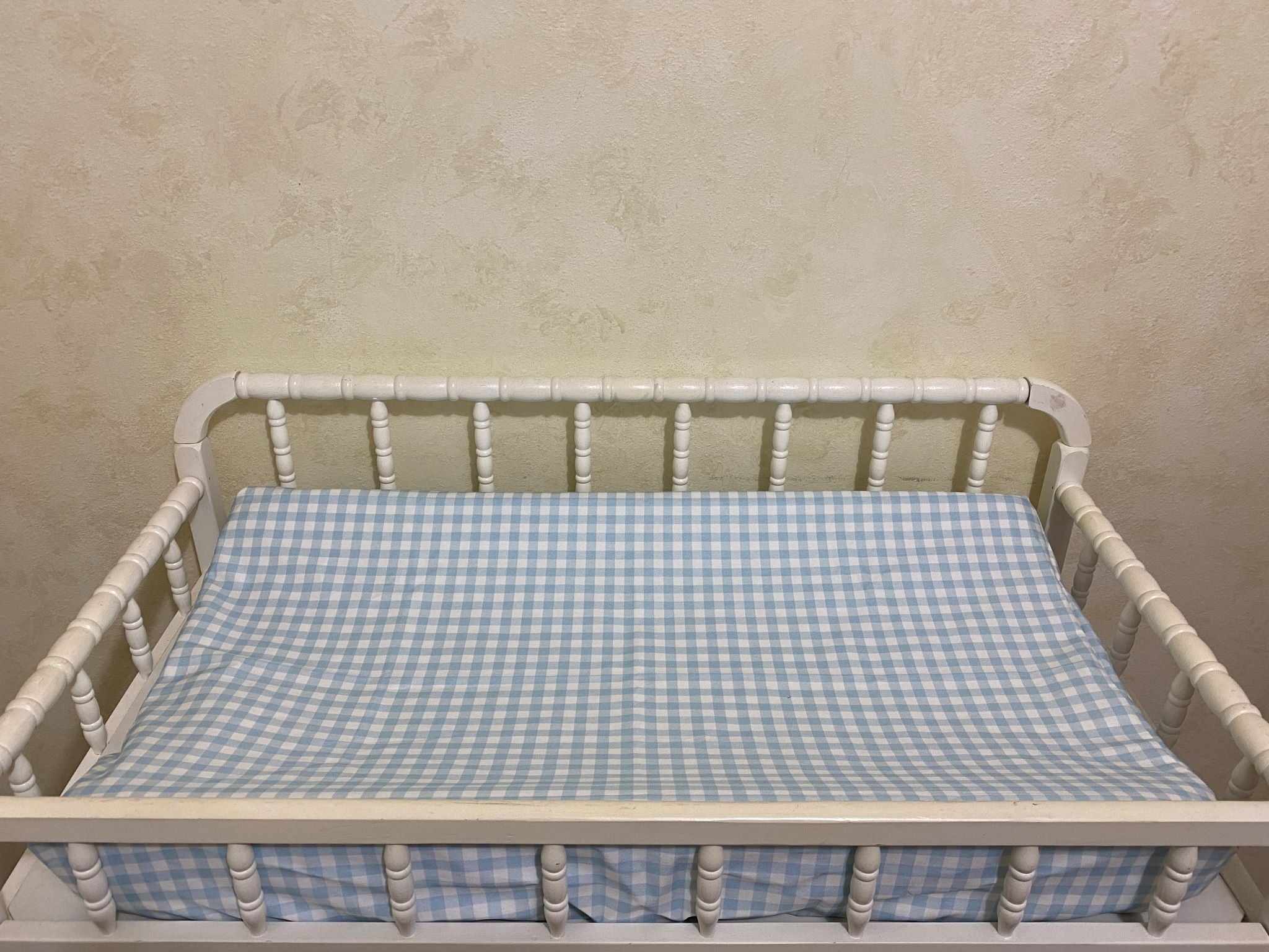 Changing Pad Cover - Powder Blue Gingham