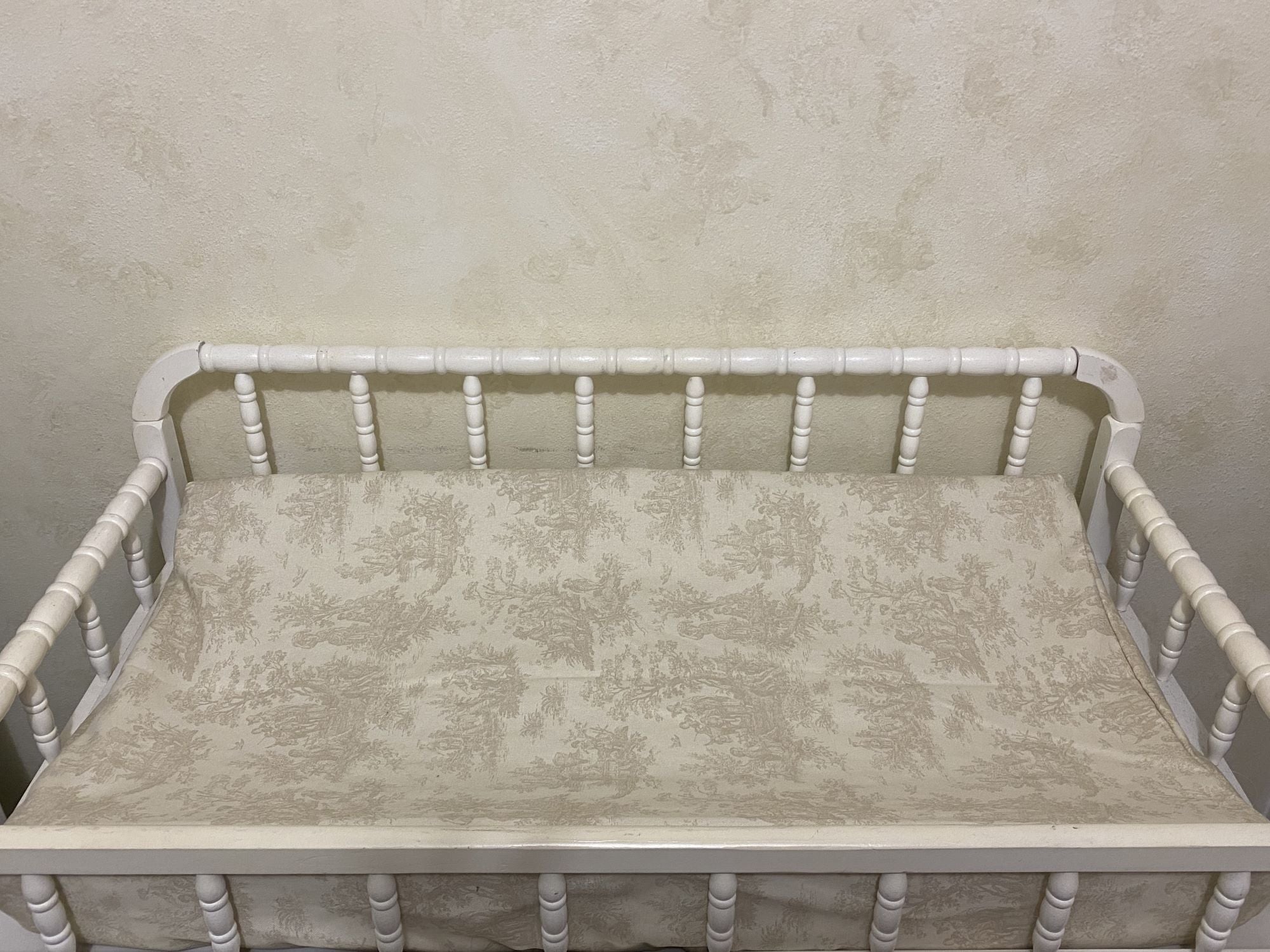 Changing Pad Cover - Ivory Natural Toile