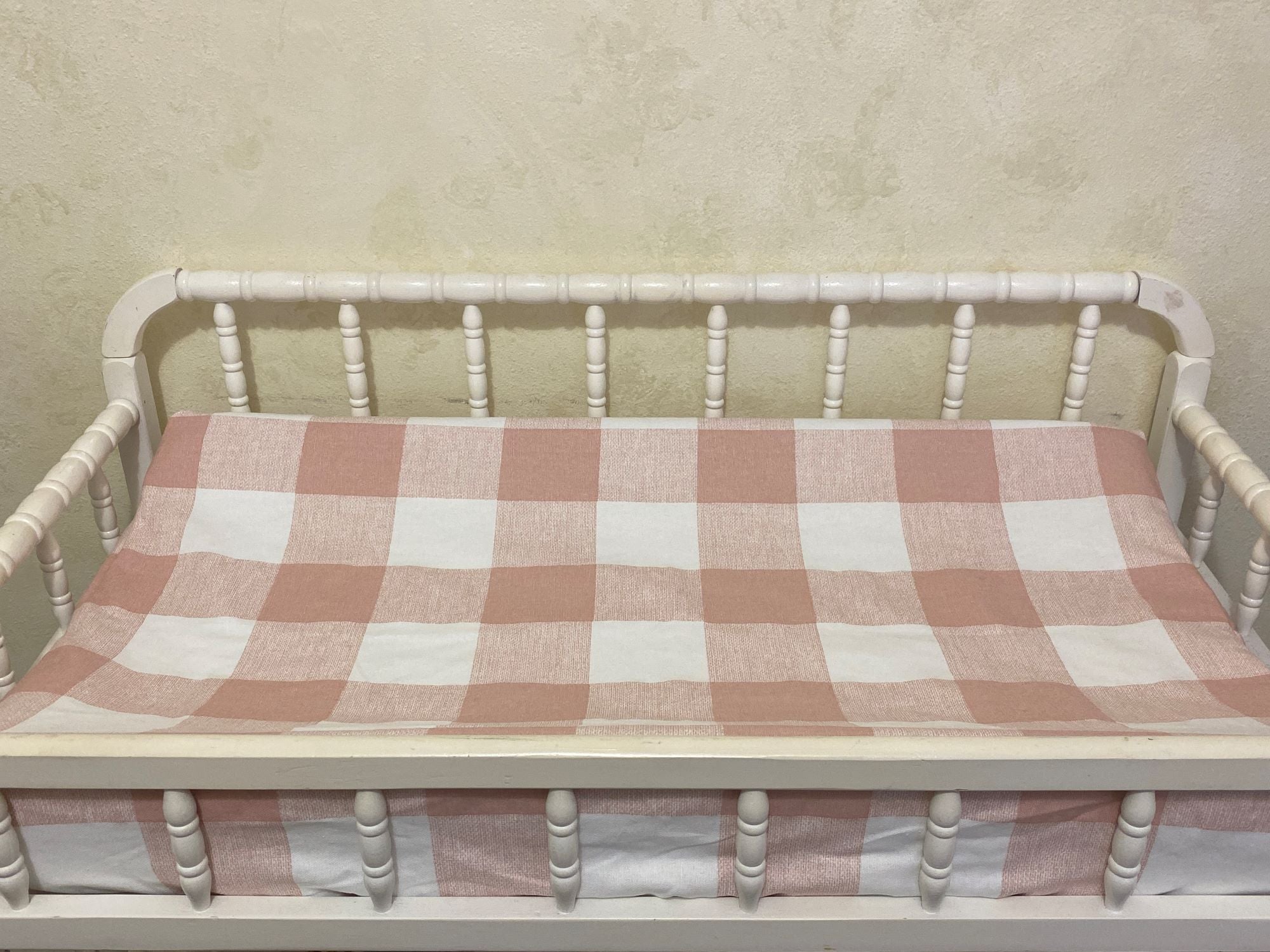 Changing Pad Cover - Blush Pink Buffalo Plaid