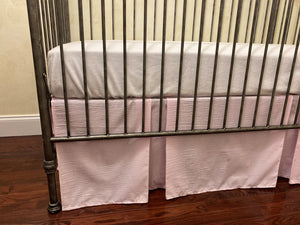 Baby Girl Pink Seersucker Crib Bedding