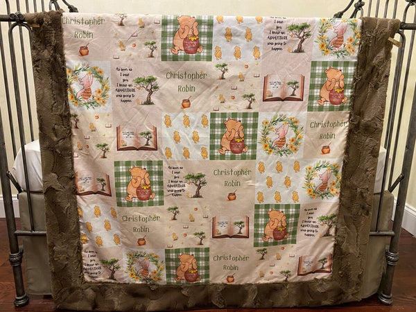 Personalized winnie fashion the pooh blanket