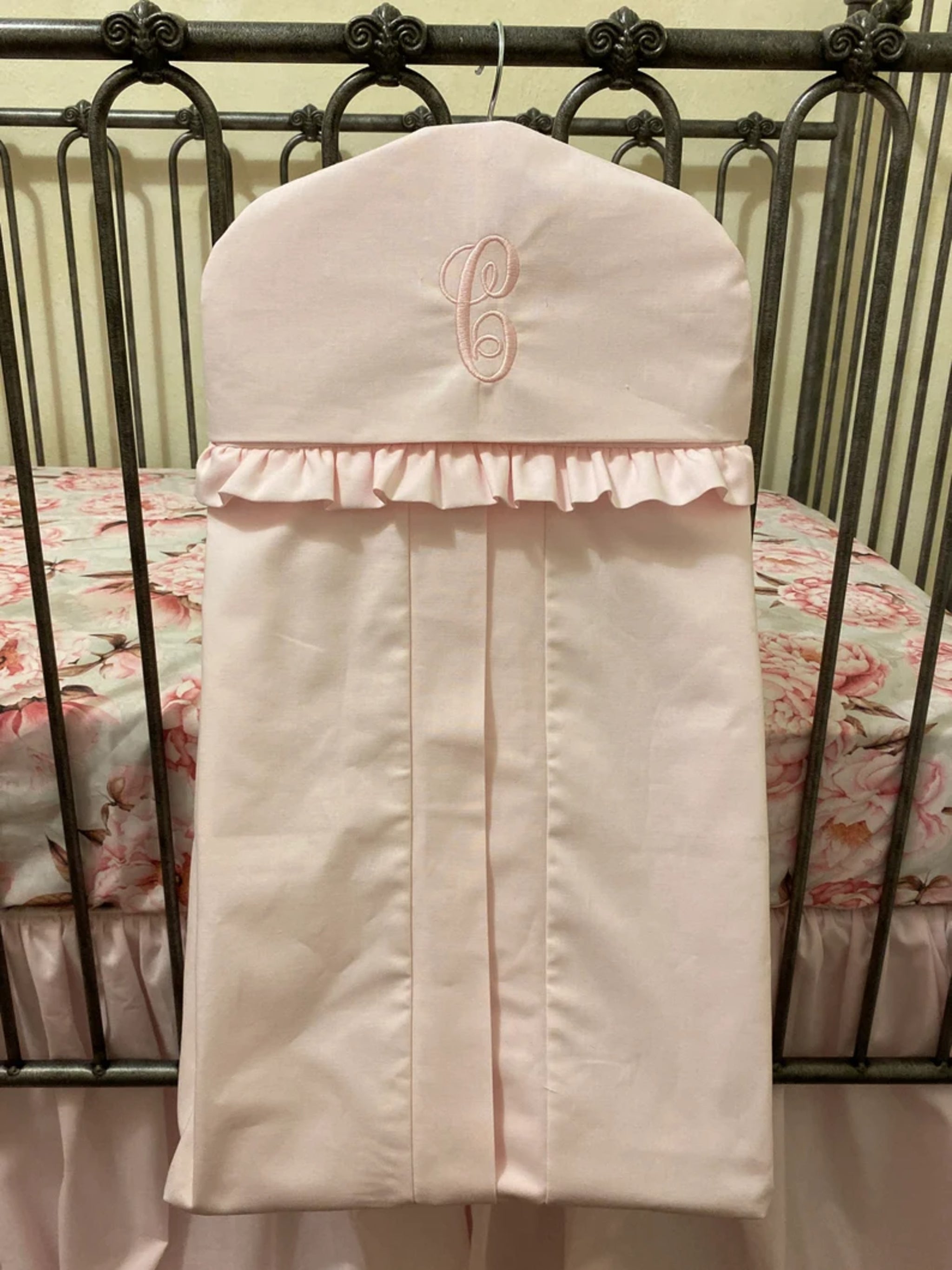 Pale Pink Hanger Style Diaper Stacker
