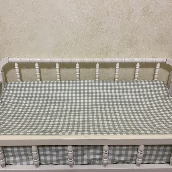 Changing Pad Cover - Sage Gingham