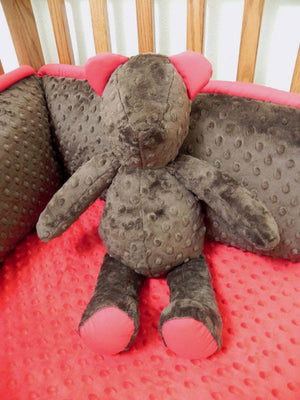 Snuggle Pal Bear - Brown with Red
