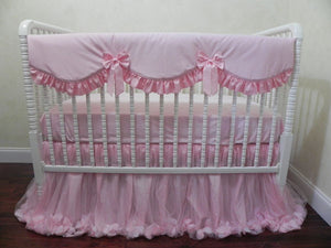 Pink Crib Bedding Set Giselle - Ballerina Crib Bedding, Princess Baby Bedding, Girl Crib Bedding Set