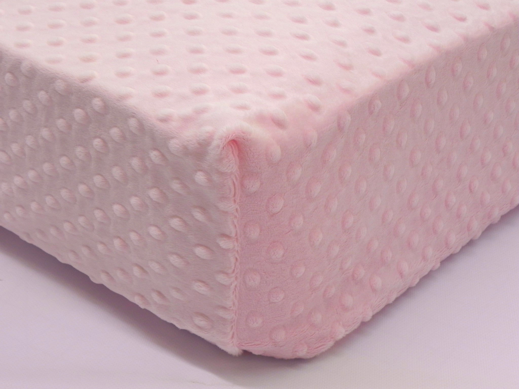 Khaki Linen Damask with Pink Girl Baby Bedding, Girl Crib Bedding, Crib Rail Cover with Ruffled Skirt