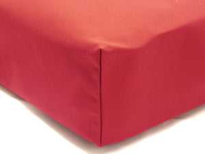 Crib Sheet - Red Solid Cotton
