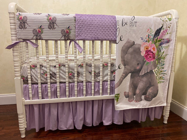 Elephant crib best sale set girl