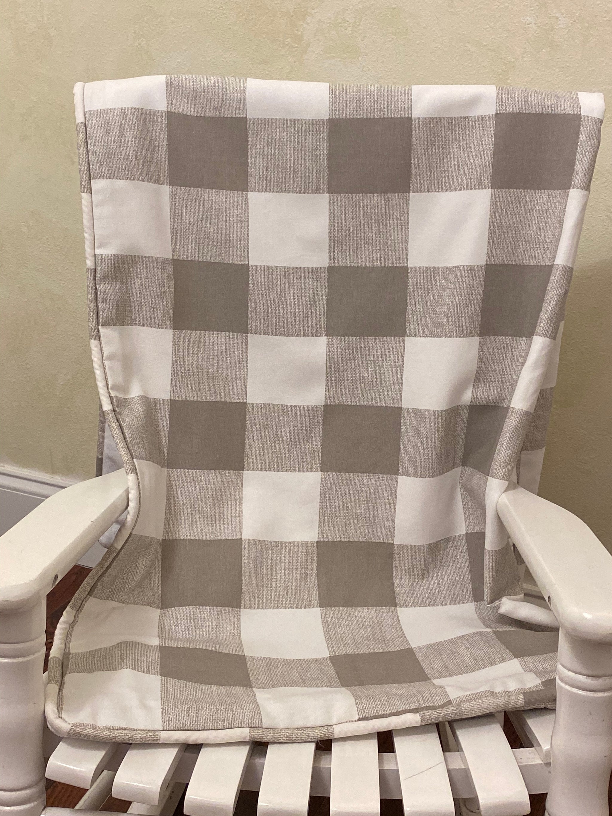 Taupe/Khaki Buffalo Plaid Baby Bedding - Buffalo Plaid Crib Bedding , Boy Crib Bedding, Crib Rail Cover