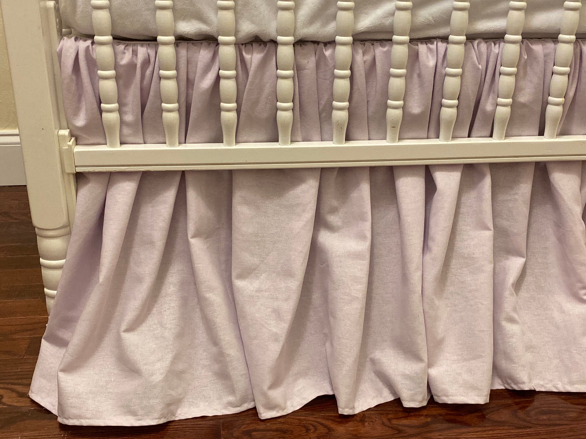 Lavender Linen Crib Bedding, Girl Baby Bedding, Girl Crib Bedding, Crib Rail Cover, Linen Crib Skirt