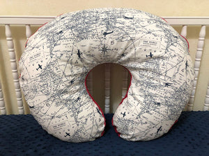 Navy Air Traffic Map Nursing Pillow Cover