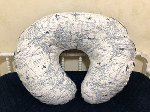 Navy Air Traffic Map Nursing Pillow Cover
