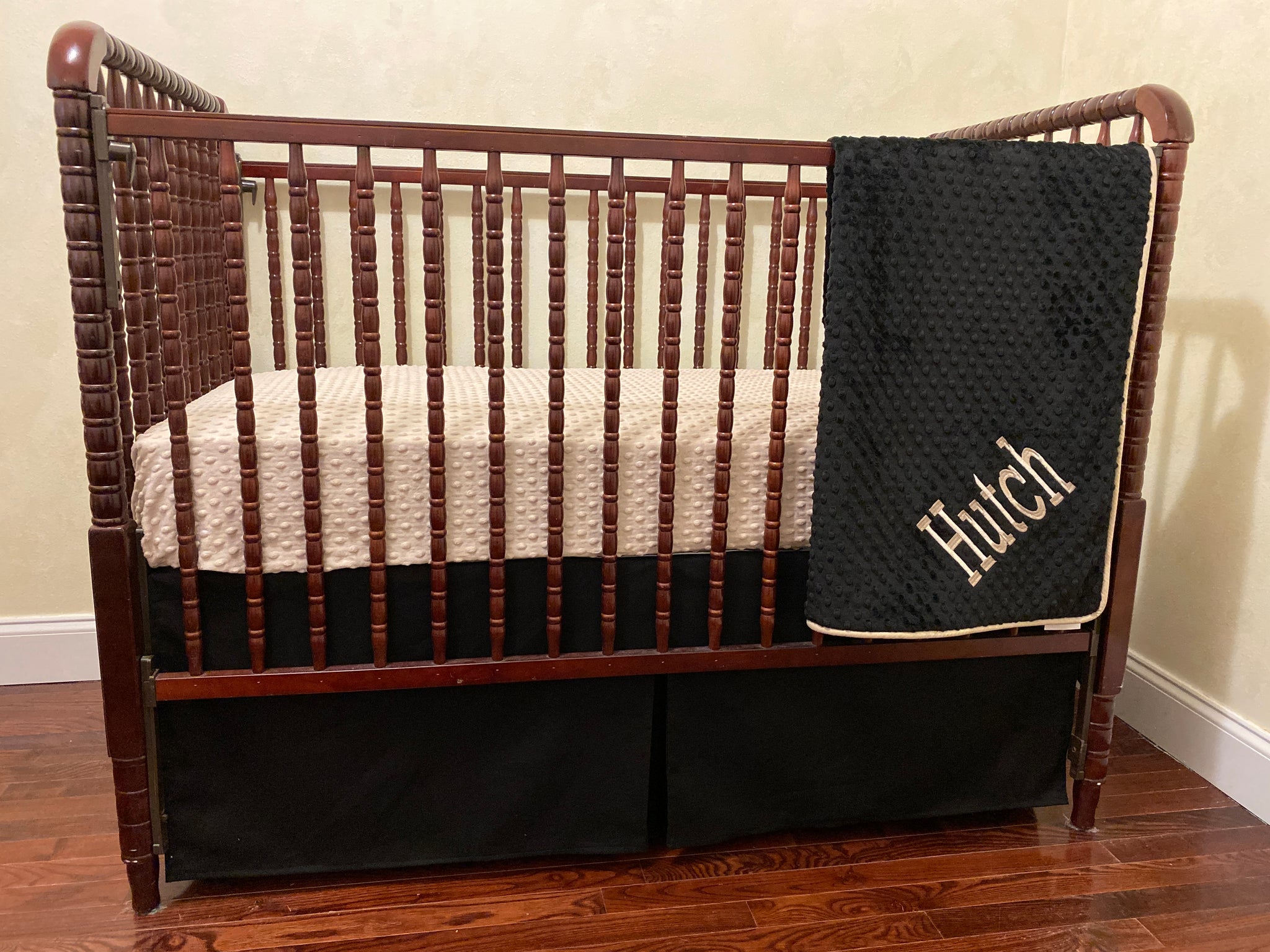 Boy Crib Bedding, Black Crib Bedding, Crib Rail Cover