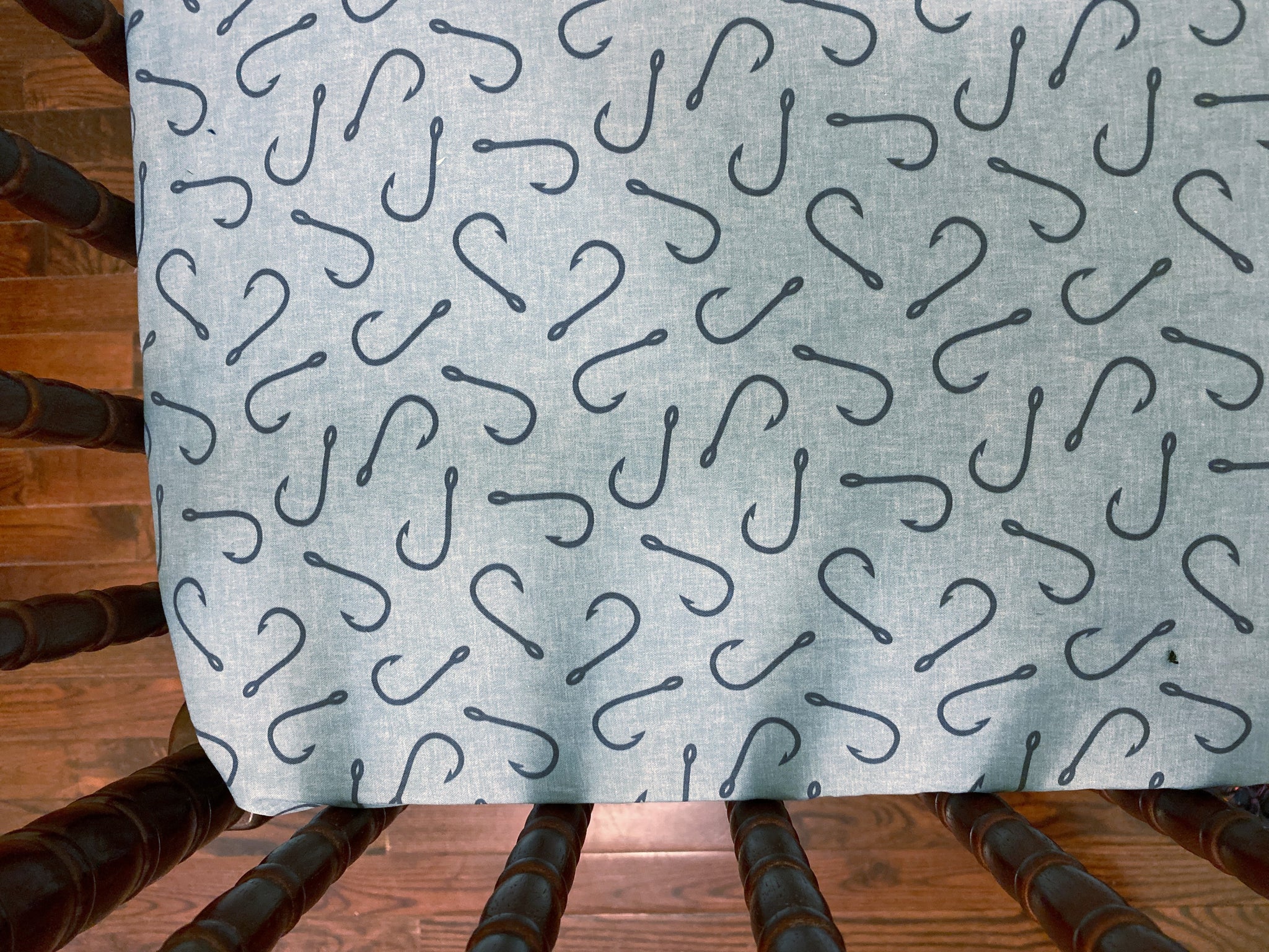 Gone Fishing Boy Crib Bedding, Baby Boy Fishing Bedding, Crib Rail Cover