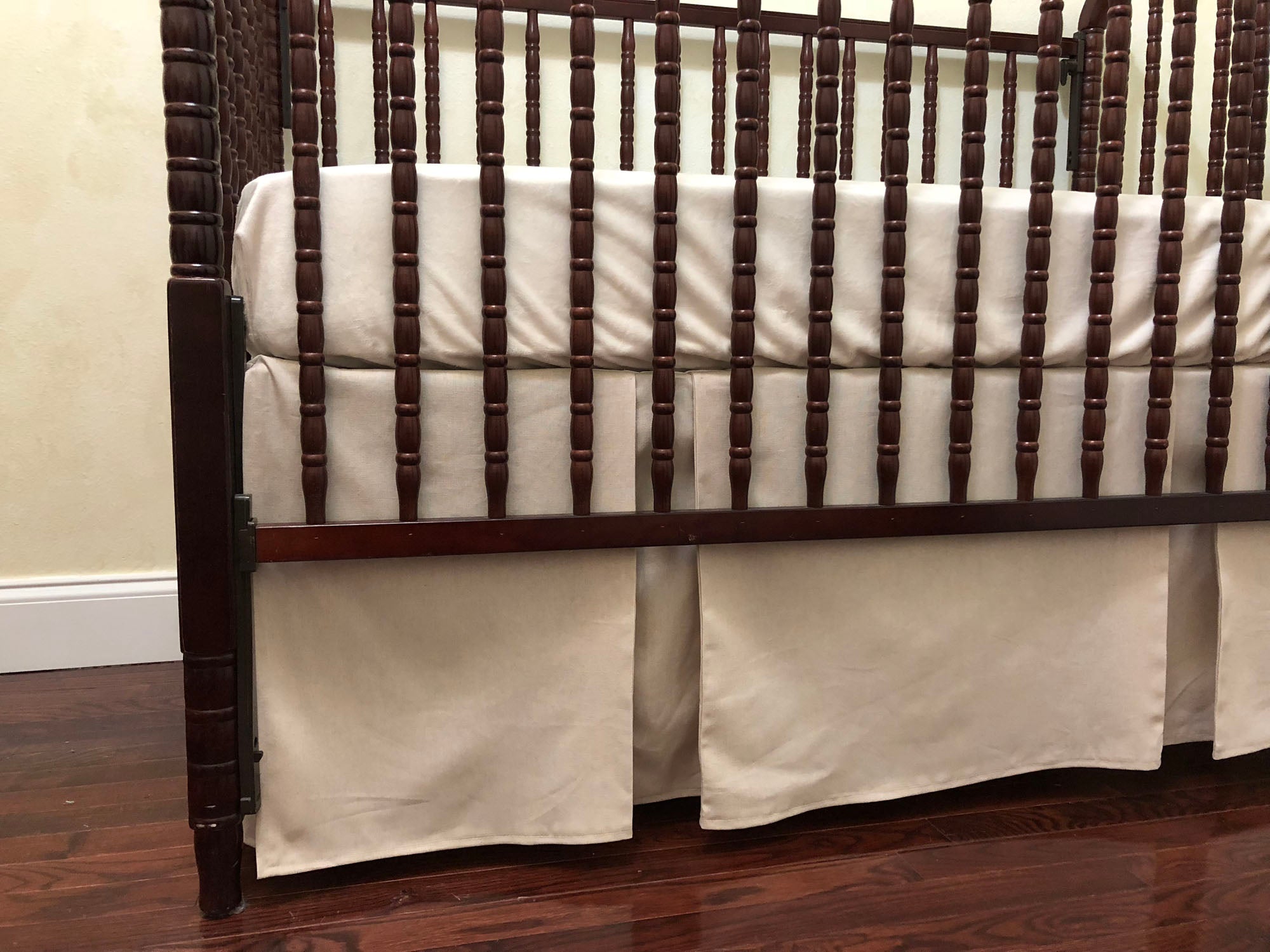 Natural Linen Baby Bedding - Gender Neutral Crib Bedding, Boy Crib Bedding, Crib Rail Cover Set