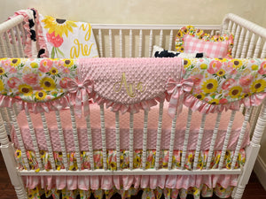 Sunflower Crib Bedding, Girl Baby Bedding