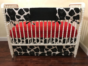 Cow Crib Bedding, Gender Neutral Baby Bedding, Baby Boy Crib Bedding, Baby Girl Crib Bedding