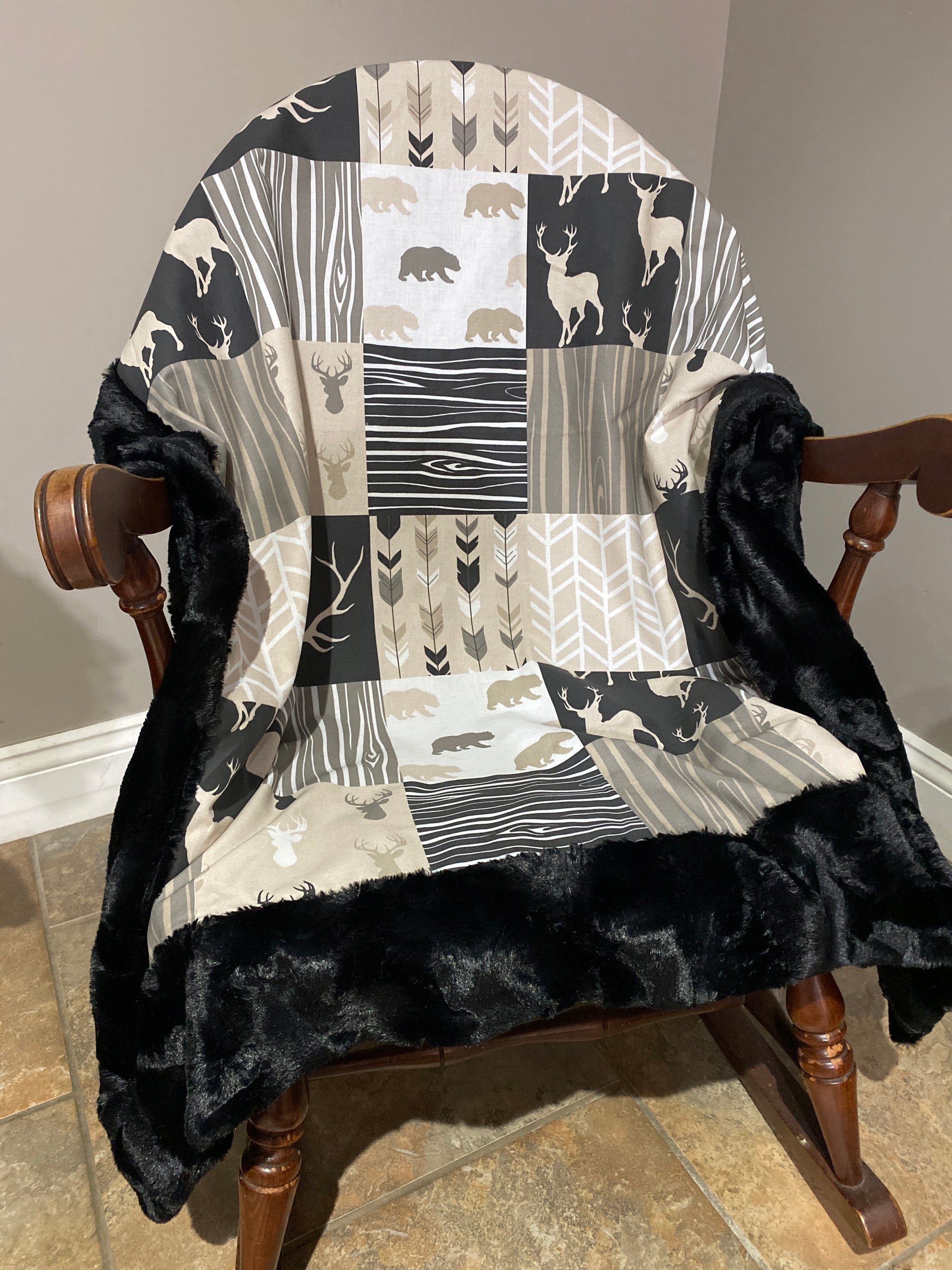 Boy Deer Crib Bedding, Baby Boy Woodland, Deer Bedding, Crib Rail Cover