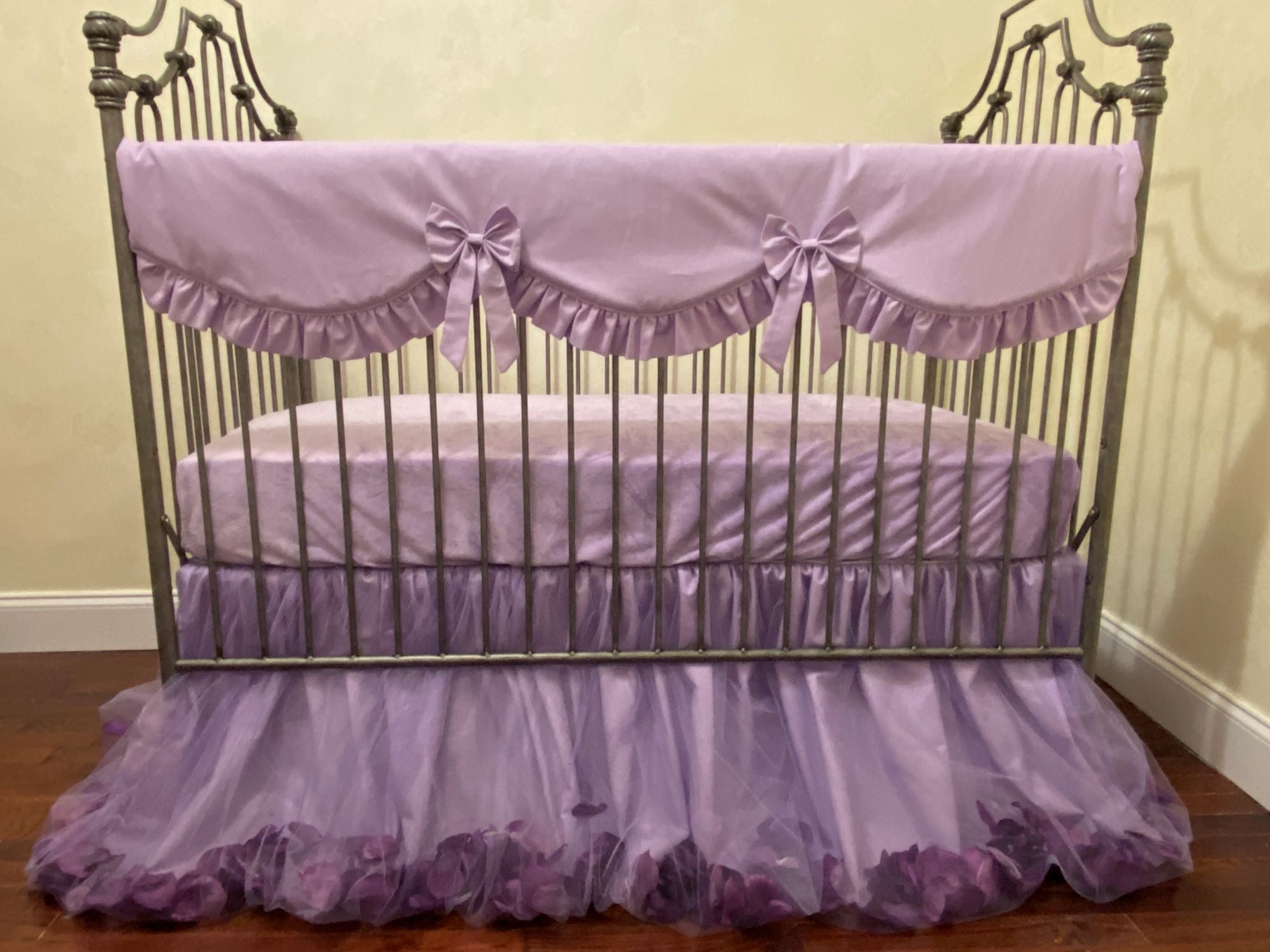 Baby Girl Lavender and Purple Tulle Crib Bedding