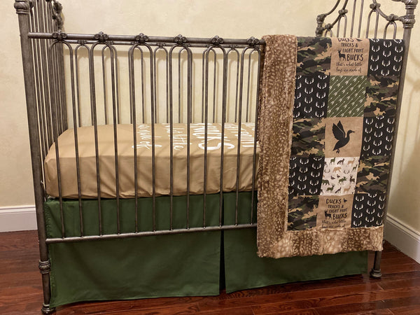 Hunter green clearance crib