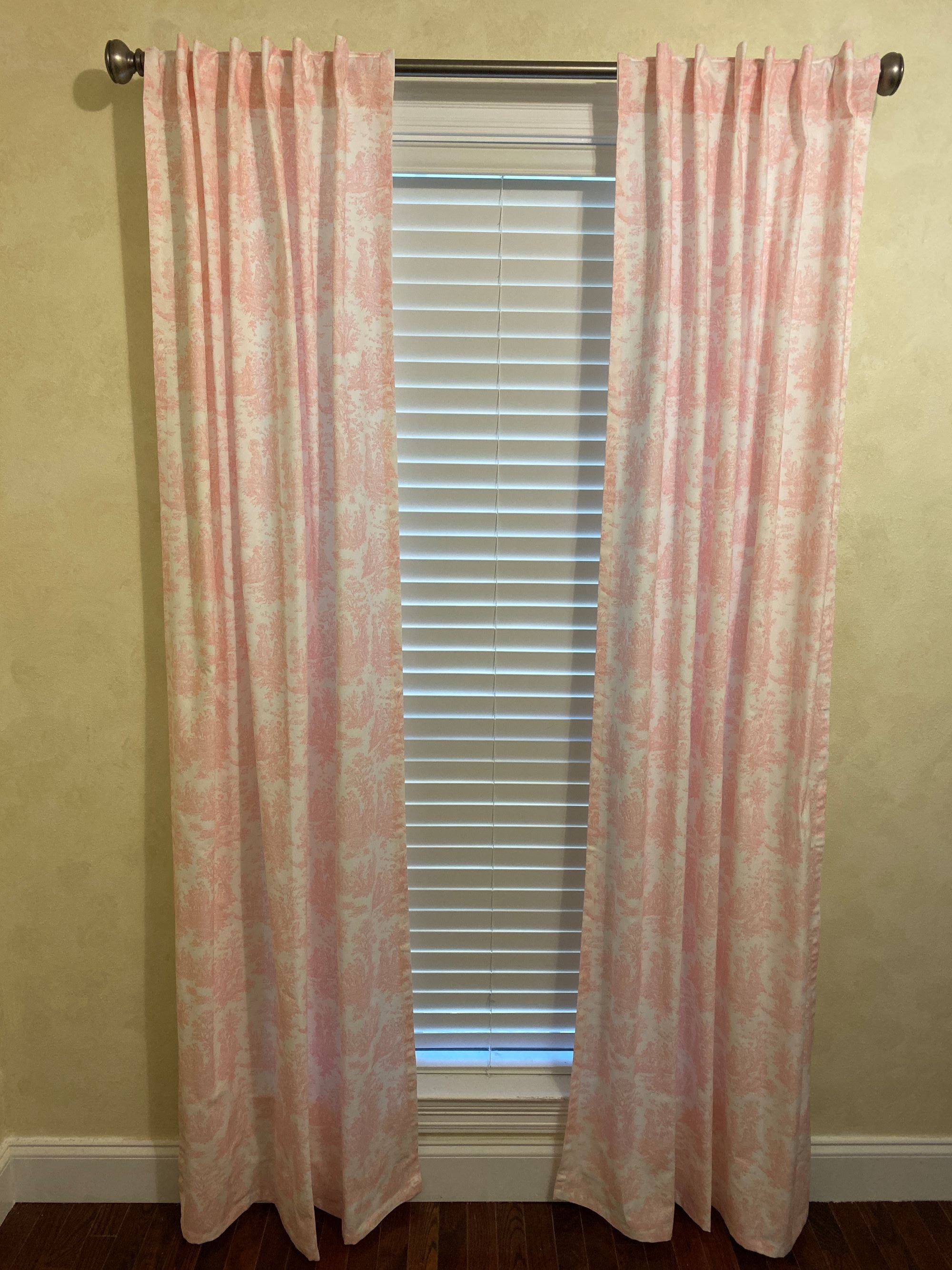 Toile Curtain Panels - Choose Your Color