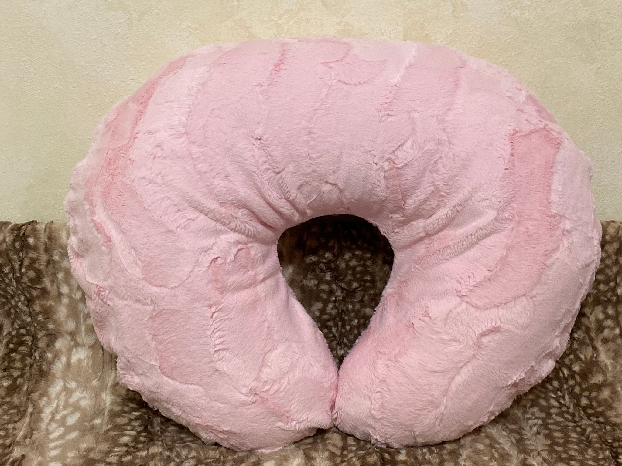 Pink Deluxe Minky Nursing Pillow Cover, Baby Girl Nursing Pillow Cover