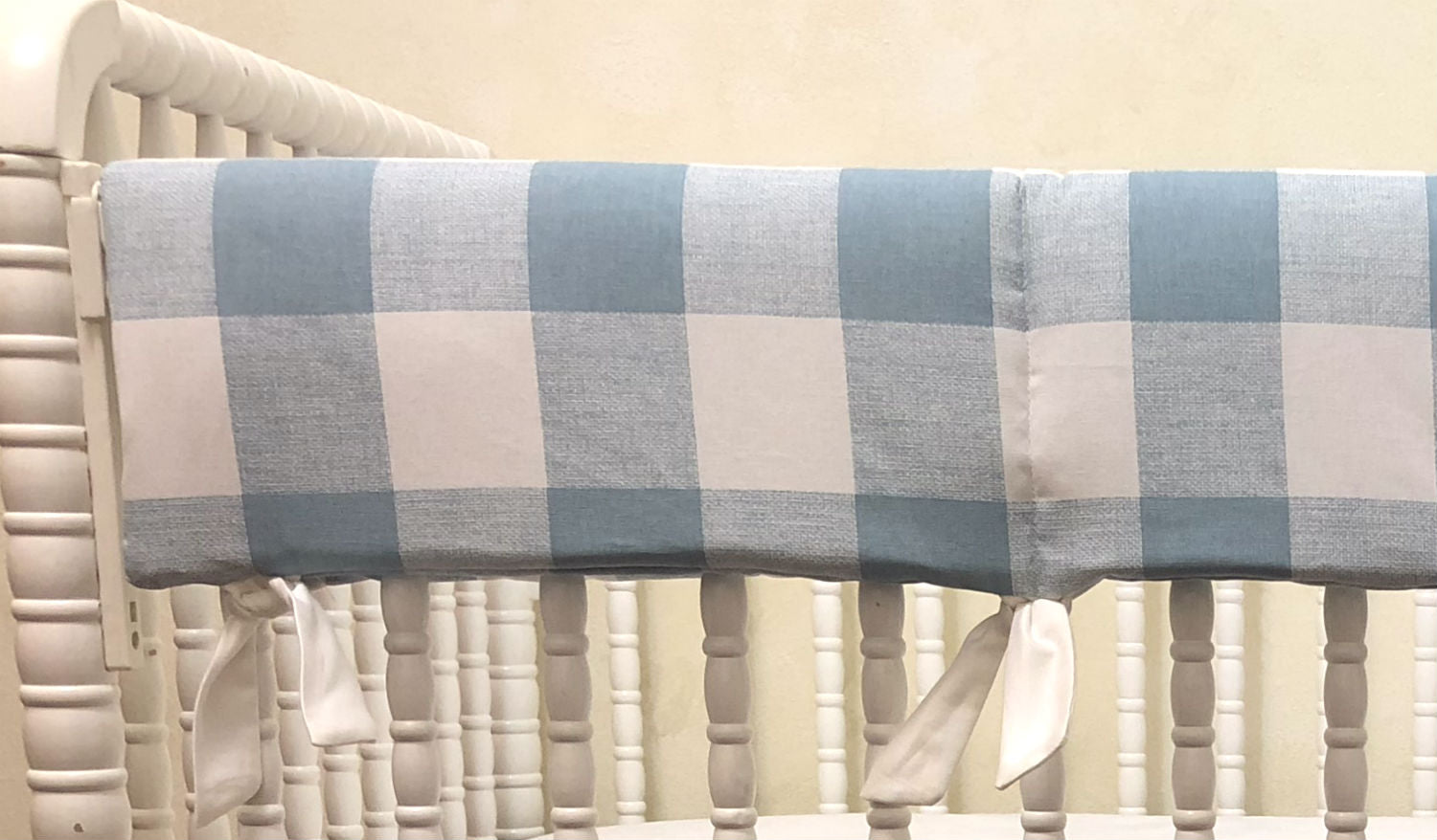 Blue Buffalo Plaid Baby Crib Bedding, Boy Crib Bedding