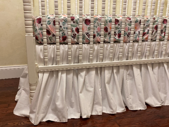 Gathered Cotton Crib Skirt - Choose Your Color