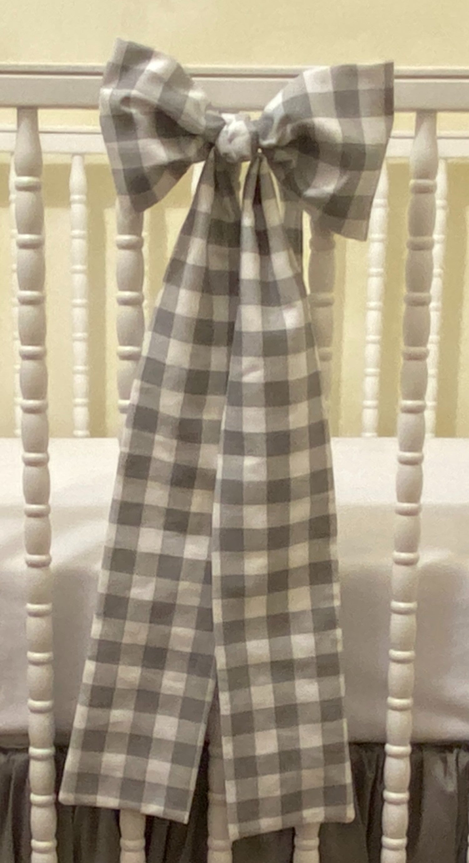 Gray and White with Plaid Baby Crib Bedding - Gender Neutral Baby Bedding, Girl Crib Bedding, Boy Baby Bedding