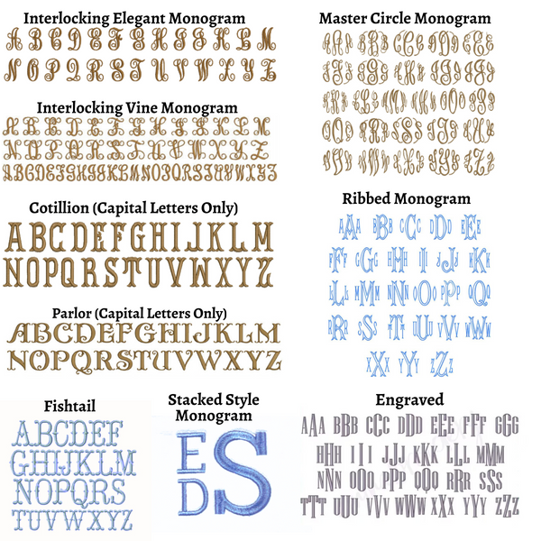 Single Letter Monogram - Just Baby Designs