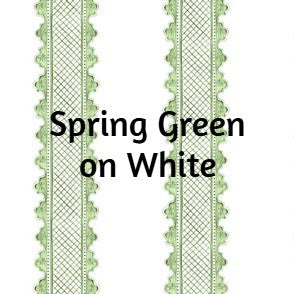 5 Colors Clarabelle Stripe Crib Skirt, Pink, Blue, Green,Tan Crib Skirt - Choose Your Style and Color