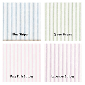 Flat Panel Style Ticking Stripe Crib Skirt - Choose Your Color