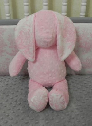 Snuggle Pal Bunny - Light Pink with Pink Toile