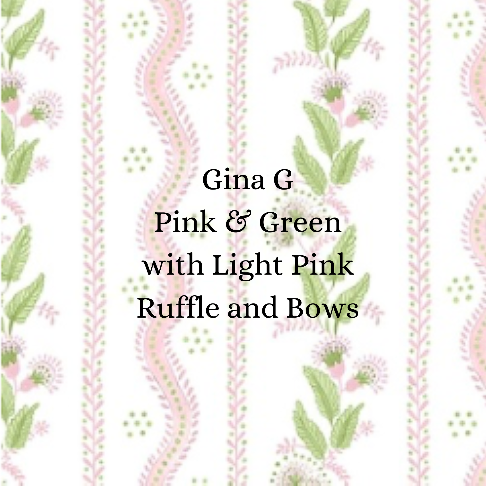 Stripes and Vines Floral Scalloped Valance with Ruffle and Bows - Choose Your Colors