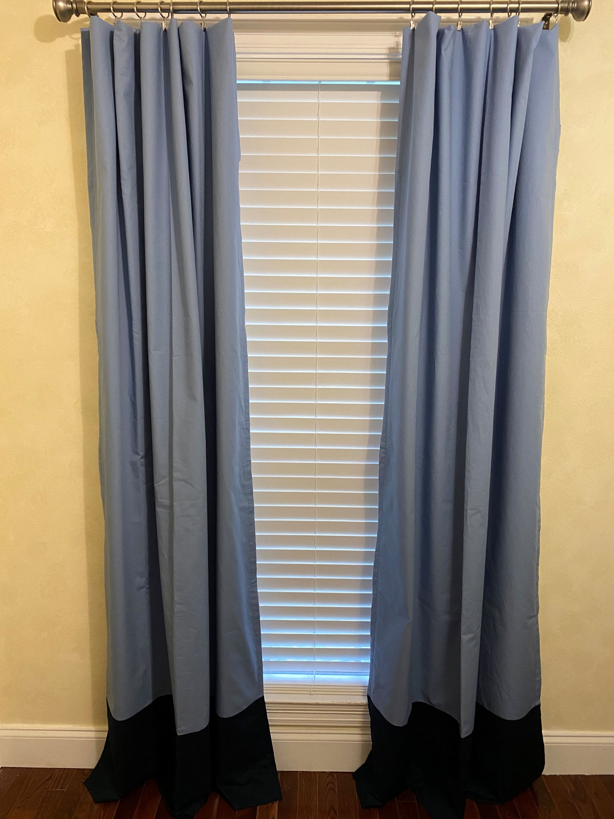 Solid Cotton Two Tone Curtain Panels - Choose Your Colors