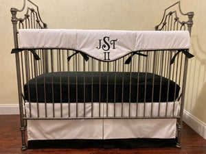 Custom Single Scallop Crib Rail Cover - Choose Your Fabrics