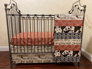 Cowboy Crib Bedding Set - Western Nursery Bedding, Rodeo Baby Boy Crib Bedding