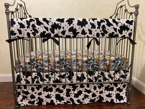 Cow Crib Bedding, Baby Boy Cow Crib Bedding, Farm Life Bedding
