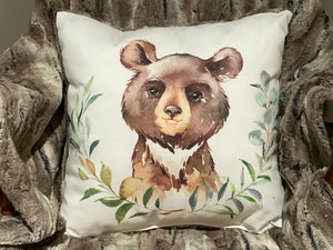 Woodland Animals Crib Bedding, Boy Baby Bedding, Bear, Deer, Wolf, Fox, Racoon Crib Bedding