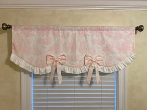 Toile Scalloped Valance - Choose Your Fabric