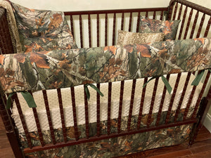 Camo Crib Bedding,  Boy Baby Bedding, Woodland Nursery Bedding