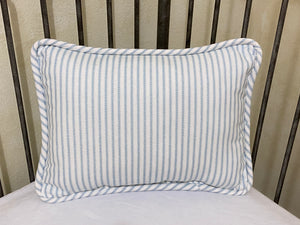 Blue Ticking Stripe Crib Bedding, Baby Boy Crib Bedding