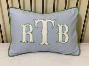 Personalized Applique Accent Pillow, Nursery Accent Pillow, Choose Your Colors