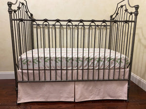 4 Colors Tailored, Pleated Gingham Crib Skirt