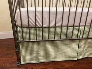 4 Colors Tailored, Pleated Gingham Crib Skirt