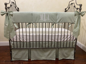 Soft Sage Green Baby Boy Crib Bedding